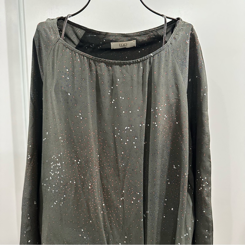 Italian silk long sleeve dress